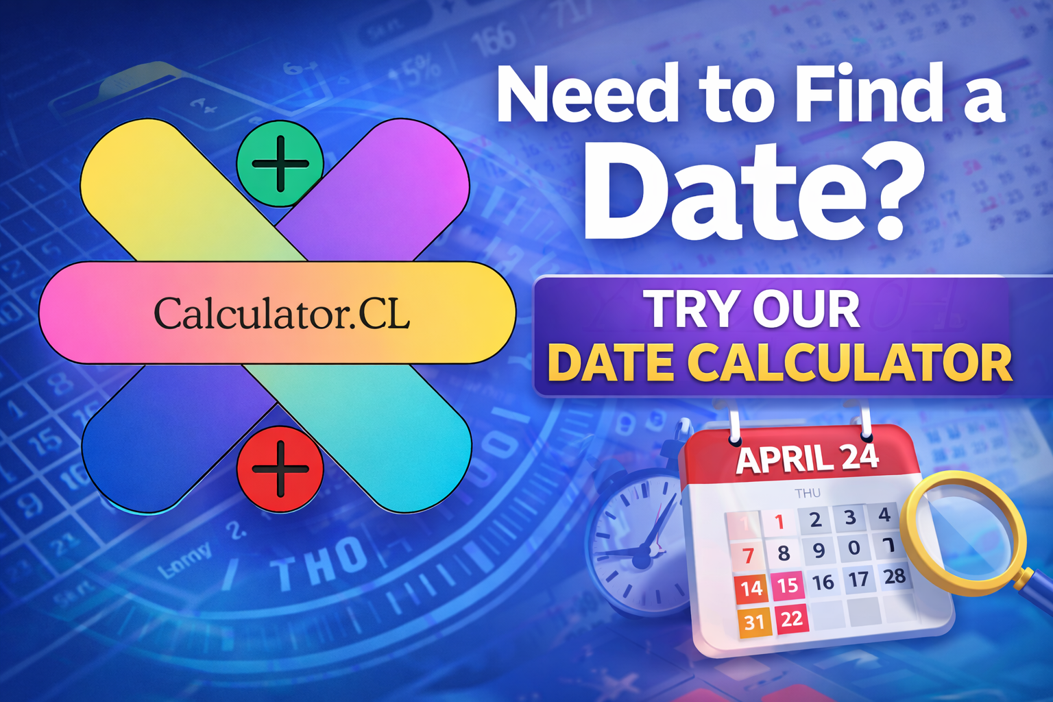 Date Calculator Tool Interface showing date addition and subtraction features to help you plan deadlines and schedules